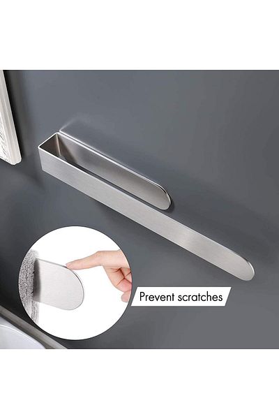 Generic 2PCS Hand Towel Holder, Stainless Steel Towel Racks for Bathroom Self Adhesive Towel Rod for Kitche