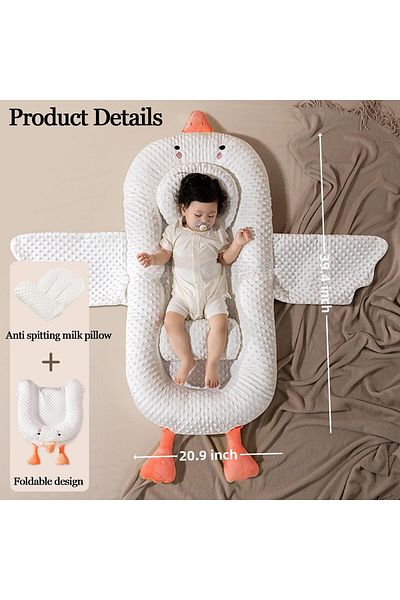 Generic Baby Lounger with Pillow, Newborn Baby Nest Lounger for 0-12 Months Boys Girls, Baby Nest for Sleep