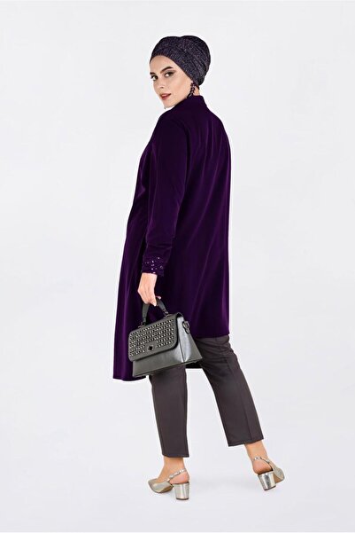 Alvina 2825 Model Sequin Embroidered Tunic