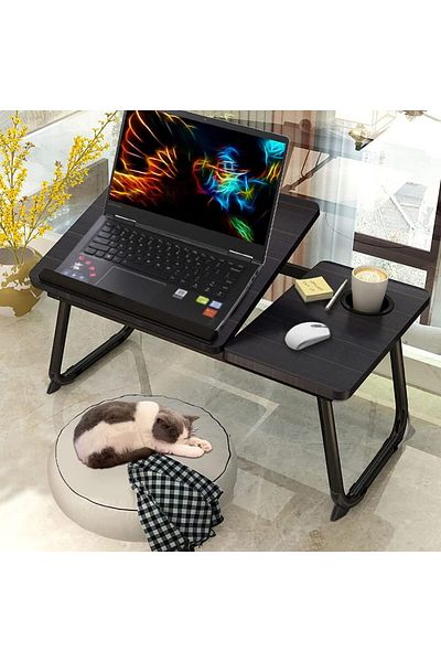 Generic AbaqCasa Laptop Bed Tray Desk, Adjustable Folding Laptop Bed Table, Portable Standing Desk, Foldabl
