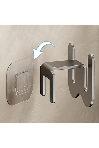 Generic Tazweeq 2pcs Slipper Rack, Bathroom Slipper Rack, Wall-mounted Hole-free Bathroom Door Hook Shoe St