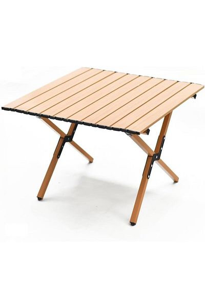 Generic Small Folding Table, Outdoor Folding Table Portable Adjustable Egg Roll Desk For Camping Travel Hik