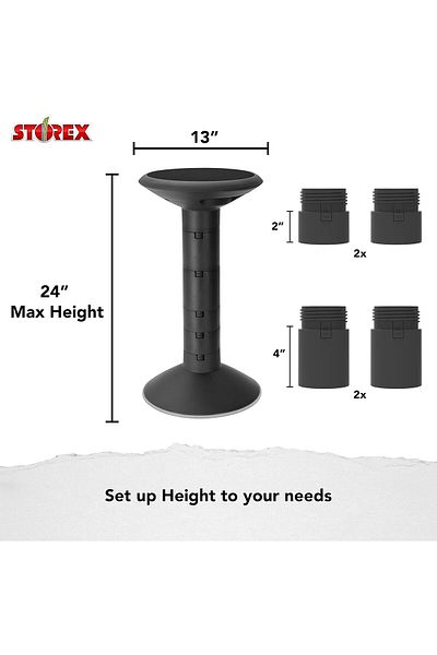 Generic Storex Active Tilt Stool – Ergonomic Seating for Flexible Office Space and Standing Desks, Adjustab