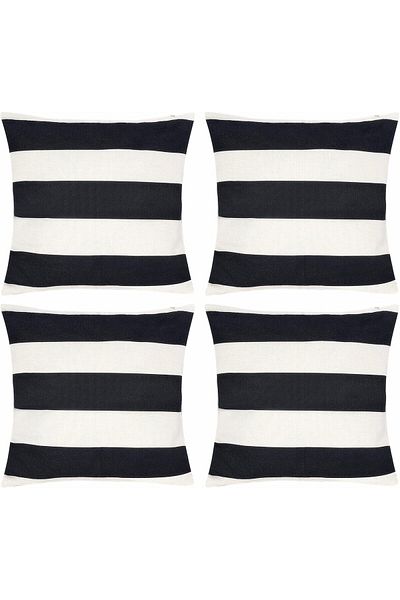 Generic tiggell 4 Pack Waterproof Pillow Covers Outdoor Throw Pillowcases Decorative Garden Cushion Case fo