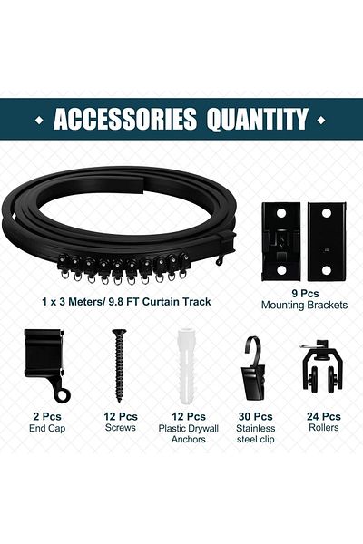 Generic Flexible Bendable Ceiling Curtain Rails, Curved Ceiling Curtain Track Bendable Moun, Room Divider C