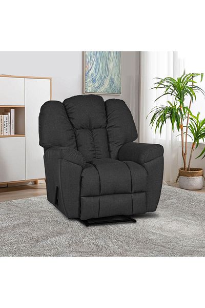 Lazy Vibes Canvas Recliner Chair | Modern Rocking Chair in Luxury Linen Fabric