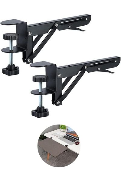 Generic NALACAL Desk Extender Clamp, for DIY Custom Wooden Desk Extender Board (Board Not Included), Punch-