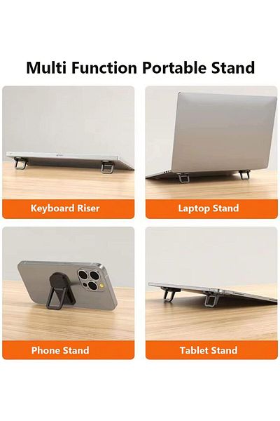 Generic NALACAL Mini Foldable Laptop Stand, Self-Adhesive Portable Invisible Computer Keyboard Riser, Adjus