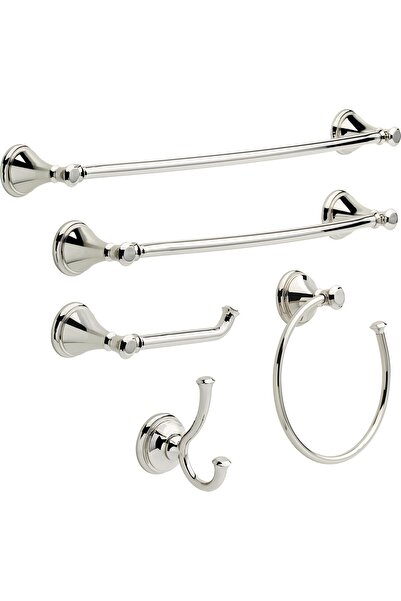 Delta Faucet 79746-PN Cassidy Wall Mounted Towel Ring in Polished Nickel, Bathroom Accessories