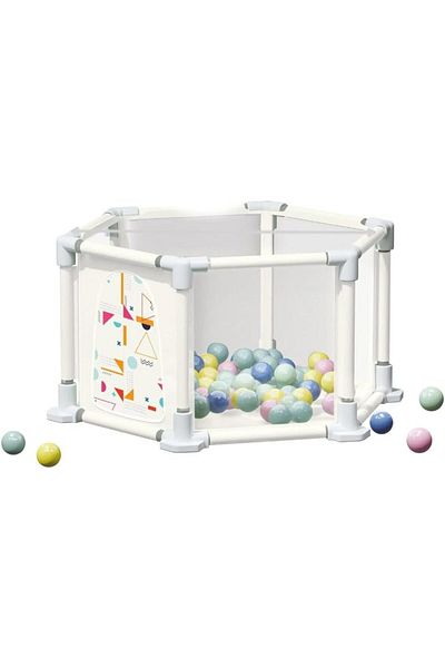 Generic iToy Hexagon Play Fence, Portable Baby Playpen with Zipper Door, 3+ Months
