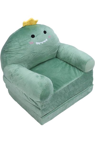 Generic Toddler Sofa Chair, Kids Sofa Couch, 2-in-1 Convertible Lounger, Cute Cartoon Sleeper Couch for Chi