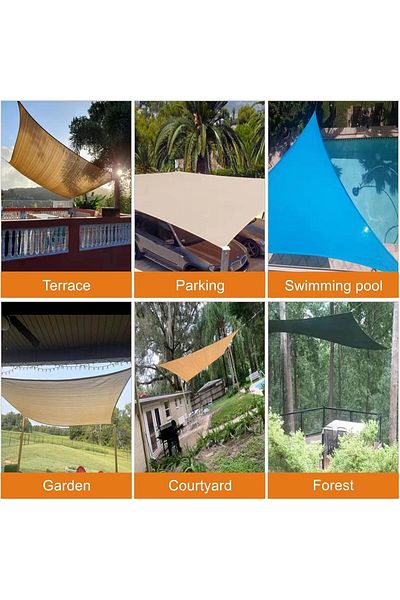 Generic ANYUAN Sun Shade Sail Hardware Kit,304 Stainless Steel Hardware Kit with 4pcs 10ft Length Extension