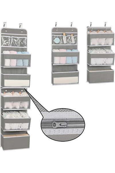 Arabest 6 Tiers Over Door Storage Organizer,Removable,Split into 2,Swing-Proo...