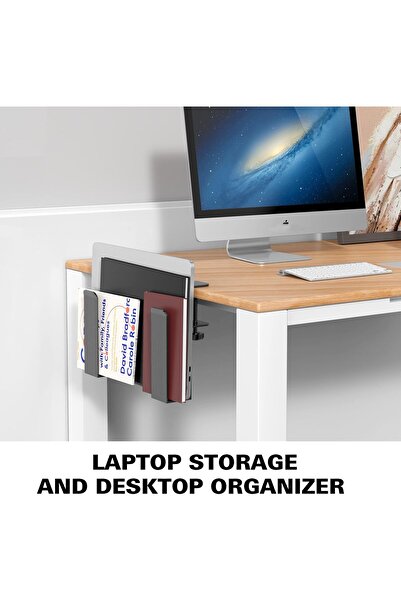 Other WYYHAA Adjustable Side Laptop Holder Clamp – Desk Mount, Stainless Steel, Gray