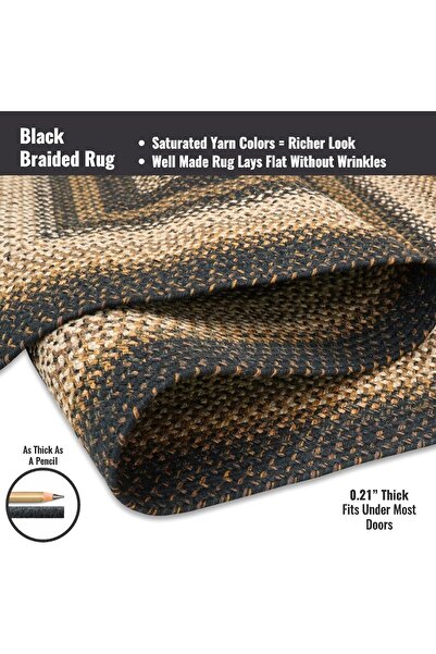 Alsaqer Heavy-Duty Nylon Fully Padded Oval Door Mat - 50×80 cm, Stylish Designs