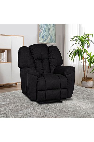 Lazy Vibes Canvas Recliner Chair | Modern Rocking Chair in Luxury Linen Fabric