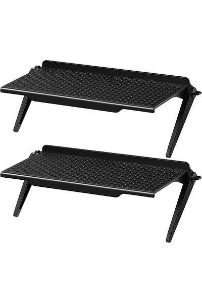 Generic 2 Pieces TV Top Shelf Adjustable Screen Shelf TV Monitor Top Bracket for Cellphone Stand, Media Box