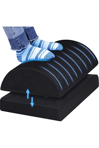 Generic مسند قدم قابل للتعديل أسفل المكتب في العمل، مصنوع من إسفنج قابل للتعديل، مناسب للاستخدام في المكتب، والعمل، والألعاب، والكمبيوتر، والمكتب المنزلي.