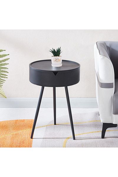Generic Winsoyya Side Table Round End Table with Storage, Bedroom Nightstand, Modern Small Side Triangle Le