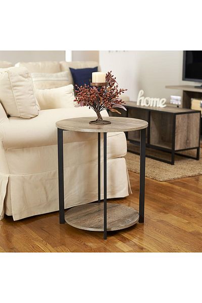 Generic Household Essentials Wooden Side End Table with Storage Shelf | Ashwood