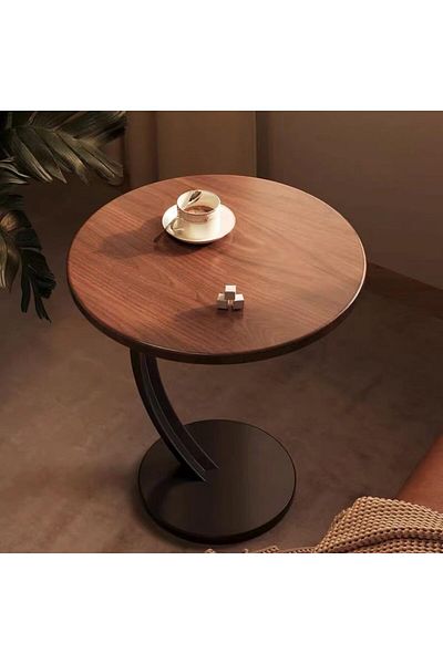 Generic ALMEKAQUZ Round Side Table, End Table for Small Spaces, Round Coffee Table Wood Rustic, Nightstand