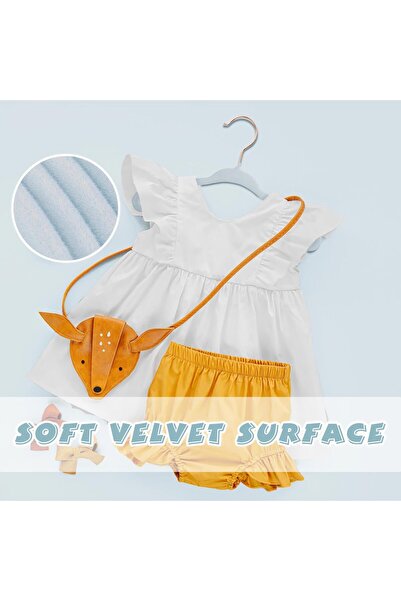 Generic ManGotree Velvet Children's Hangers with 360° Rose-Gold Hook, Non-Slip, Slim, Space-Saving, 15 Pack