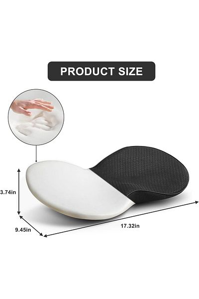 Generic Wedge Car Seat Cushion, 2 in 1 Ergonomic Memory Foam Car Seat Pad Lumbar Support Pillow Pain Relief
