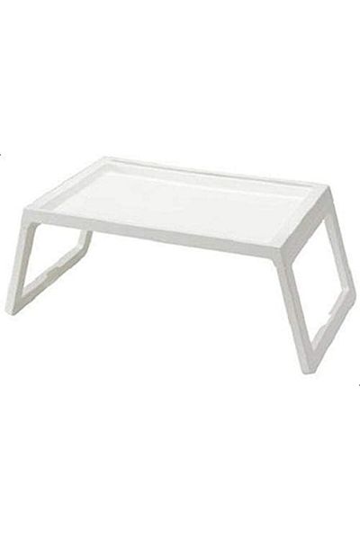 Generic Bed Plastic Foldable Table - White
