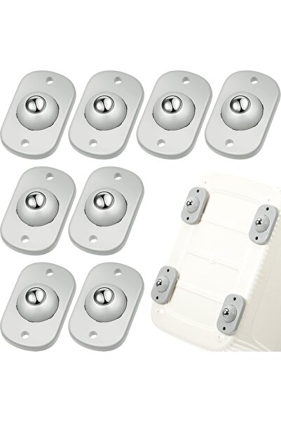 Bukela 12 Pcs Self Adhesive Caster Wheels Appliance Rollers for Kitchen (Gray)