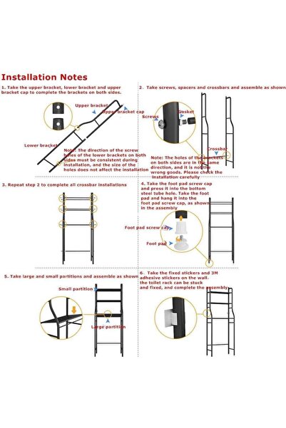 Generic Monoptilon Bathroom Space Saver, Toilet/Washing Machine Organizer Stand, 3-Tier Towel Storage Rack