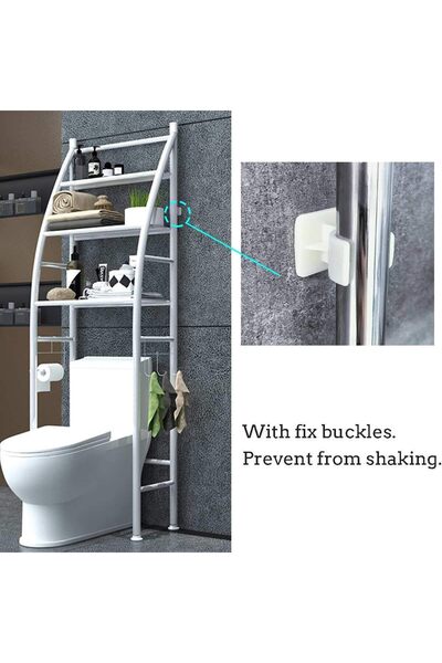 Generic Showay Metal Toilet Cabinet Shelving Kitchen Bathroom Space Saver Shelf Organizer Holder New, Gener