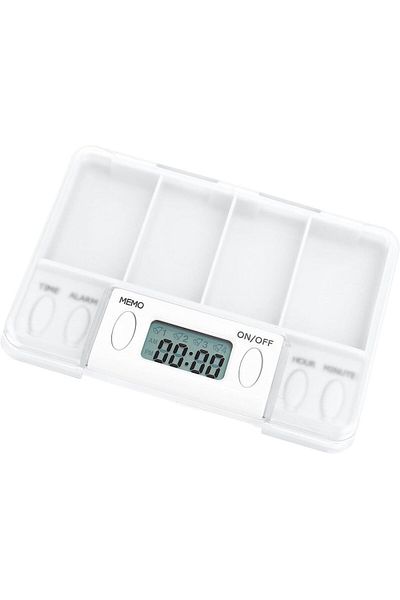 Generic Smart Dispenser, Smart Patient Medication Reminder Box for Travel (White)