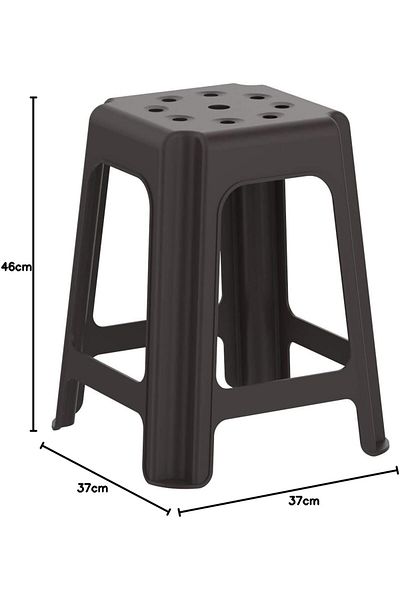 Generic Cosmoplast Plastic High Stool Sqaure For Indoors And Outdoors
