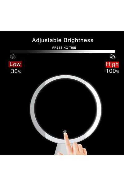 Generic Excefore 1X/5X Magnifying Lighted Makeup Mirror, LED Vanity Mirror Rechargeable 8" Large and 13" Ta