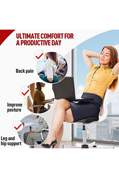 SKY TOUCH SKY-TOUCH Seat Cushion Pillow - Memory Foam Office Chair Cushion - Seat Cushion for Wheelchair, Gami