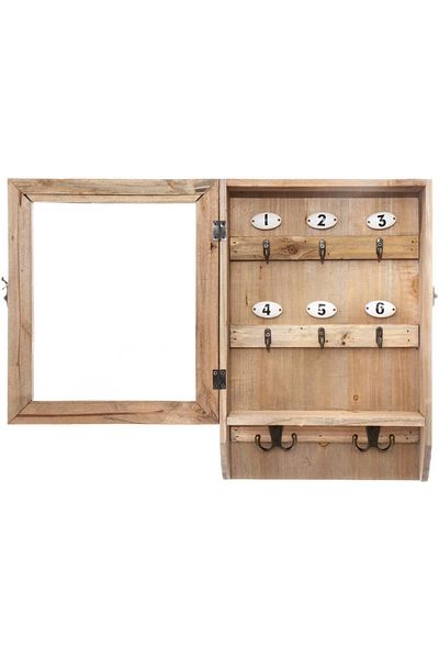 Generic ATMOSPHERA CREATEUR D'INTERIEUR Retro Vintage Wooden Wall Key Box H 38 cm