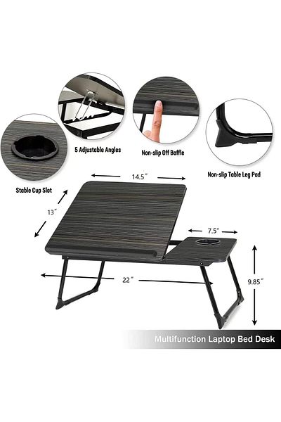 Generic Laptop Desk for Bed Couch,Lap Desk for Laptop,Portable Laptop Stand for Desk,Small Adjustable Lapto