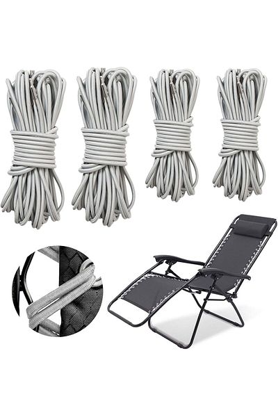 Generic Azonee 4 Pack Universal Replacement Elastic Cords, , Elastic Tying Ropes for Install Folding Chair,