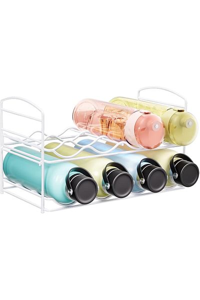 Generic Puricon 2-Tier Water Bottle Organizer, Adjustable Rack for 12-50 Oz Bottles, Compatible with Hydro