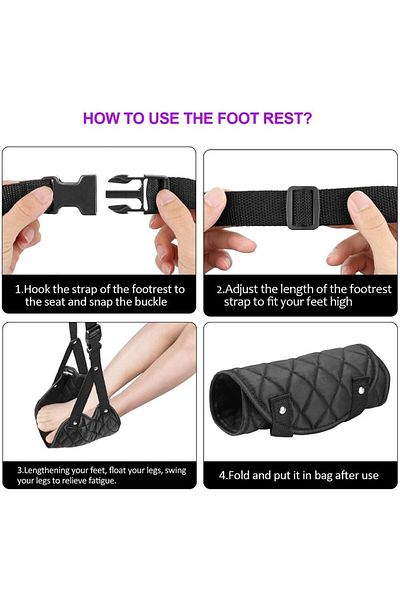 Generic Toriseek Airplane Foot Rest, Perfect Airplane Travel Essentials, Portable Foot Hammock Airplane Pla