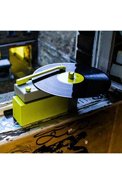 Hym Originals Duo Ayrılabilir Bluetooth Hoparlörlü Şarjlı ve Taşınabilir Akıllı Pikap Plakçalar, Sar