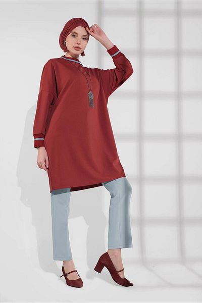 TRENDTESETTÜR Pantaloni cu buzunare cu nasturi albastru (ICE BLUE) pentru femei 7502