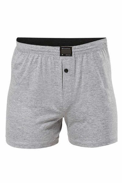PRATİKOBA Buttoned Cotton Men's Combed Cotton Boxers Gray - 1146A