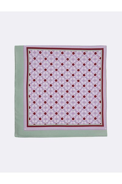 Jimmy Key Green Patterned Woven Scarf