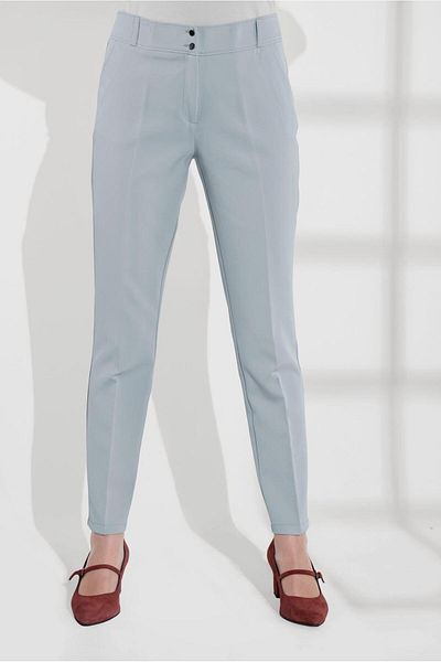 TRENDTESETTÜR Pantaloni cu buzunare cu nasturi albastru (ICE BLUE) pentru femei 7502