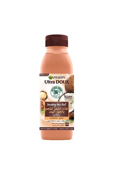 Garnier Ultra Doux Smoothing Hair Food Shampoo Macadamia & Coconut 350 ml
