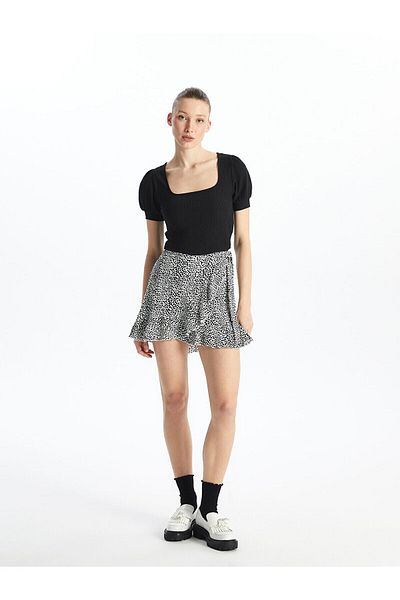 LC Waikiki Patterned Women's Skirt with Elastic Waist