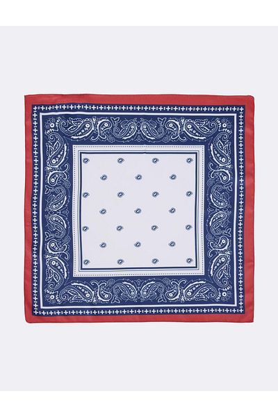 Jimmy Key White Patterned Woven Scarf