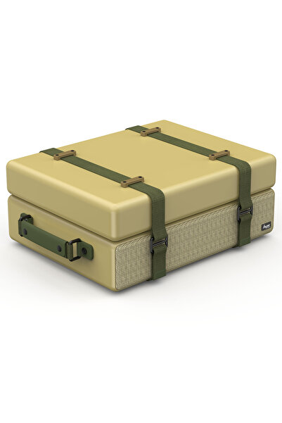 Hym Originals toGo Şarjlı Dahili Hoparlörlü Taşınabilir 30W RMS Bluetooth Pikap Plakçalar, Kum