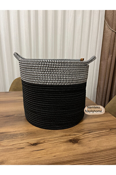 naylişhome Καλάθι 30*30 με λαβή, δώρο, ψάθινο καλάθι από γιούτα, οργάνωση